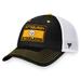 Men's Fanatics Branded Black/White Pittsburgh Steelers Fundamentals Trucker Adjustable Hat