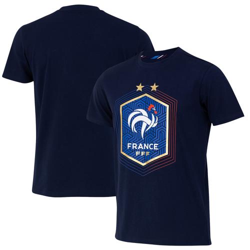 Frankreich T-Shirt mit großem Wappen – Marineblau – Herren