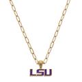 Women's CANVAS Style LSU Tigers Enamel Pendant Necklace