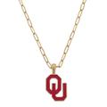 Women's CANVAS Style Oklahoma Sooners Enamel Pendant Necklace