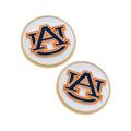 Women's CANVAS Style Auburn Tigers Enamel Disc Stud Earrings