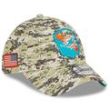 Men's New Era Camo Miami Dolphins 2023 Salute To Service 39THIRTY Flex Hat