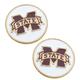 Women's CANVAS Style Mississippi State Bulldogs Enamel Disc Stud Earrings