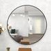 Everly Quinn Classic Round Shape Frame Circle Mirror Metal in Black | 28.28 H x 28.28 W x 4.28 D in | Wayfair 2FDCB2E0323E42C3B811B10B9EDBCBE0