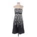 Ann Taylor LOFT Cocktail Dress - Party Open Neckline Sleeveless: Black Dresses - Women's Size 8