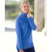 Appleseeds Women's Spindrift Mock Neck Sweater - Blue - L - Misses