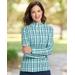 Appleseeds Women's Essential Cotton Highland Plaid Mockneck Tee - Multi - 1X - Womens