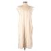 Velvet by Graham & Spencer Casual Dress - Shift V-Neck Sleeveless: Ivory Print Dresses - Women's Size X-Small