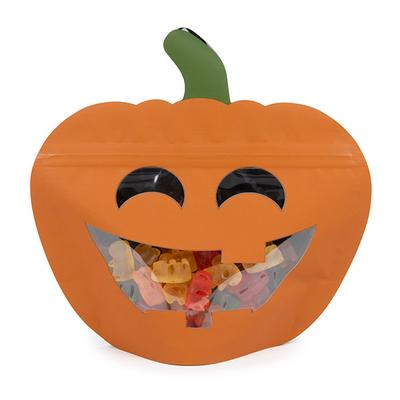 Jack-o-Lantern Shaped Pouch 7 3/4