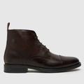 Base London malone toe cap boots in brown