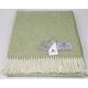 Bronte By Moon Merino Lambswool Herringbone Throw Blanket SAGE GREEN