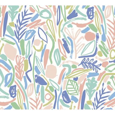 Verdure Pastel Painted Botanical Wallpaper