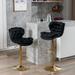 Swivel Bar Stools Set of 2, Velvet Counter Height Adjustable Barstools