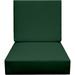 Indoor Outdoor Foam Deep Seating Chair Cushion Set 23â€� X 24â€� X 5â€� Seat 23â€� X 19â€� X 3â€� Back Choose Color ( Green)