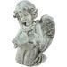 Heavenly Distressed Kneeling Cherub Angel Feeder Outdoor Patio Garden Statue