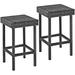 Palm Harbor Outdoor Wicker 24-Inch Counter Height Stools - Grey (Set Of 2)