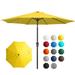 WangSiDun 10ft Patio Umbrella Outdoor Market Table Umbrella with Crank and Tilt Push Button Yellow