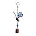 WOXINDA Sea Glass Wind Chime Butterfly Wind Chime Garden Metal Wind Bell Tube Hanging Ornament For Indoor Decoration Outdoor Suitable