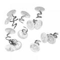MOOSUP 20 Pcs Dust Ruffle Pins Bed Skirt Pins Clear Heads Twist Pins for Upholstery Slipcovers and Bedskirts Bedskirt Pins