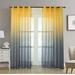 Baywell Semi Sheer Curtains for Living Room 1 Panel Grommet Special Gradient Semi Sheer Vertical Window Treatments Privacy with Light for Children Room