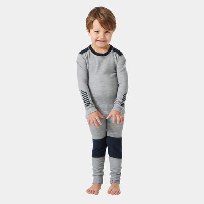 Helly Hansen Kids' LIFA® Merino Wool Base Layer Set Grey 110/5