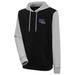 Men's Antigua Black/Heather Gray Baltimore Ravens Victory Pullover Hoodie