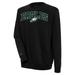 Men's Antigua Black Philadelphia Eagles Victory Chenille Pullover Sweatshirt