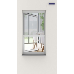 Hecht Insektenschutz Rollo elektrisch Solar 110x220cm weiss 101830501-VH Image