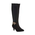 Wide Width Women's The Rosey Wide Calf Boot by Comfortview in Black (Size 8 1/2 W)
