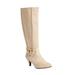 Wide Width Women's The Rosey Wide Calf Boot by Comfortview in Winter White (Size 10 W)