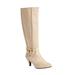 Extra Wide Width Women's The Rosey Wide Calf Boot by Comfortview in Winter White (Size 10 1/2 WW)