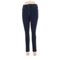 Mossimo Jeggings - Mid/Reg Rise Skinny Leg Boyfriend: Blue Bottoms - Women's Size 10 - Dark Wash