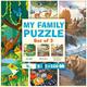 Magellan GmbH My Family Puzzle - Set of 3 - Jungle, Flowers, Northern Wildlife: Hochwertiges Puzzle-Set im Schuber ab 8 Jahren