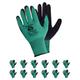 TK Gloves BUDGIE 12 paar Arbeitshandschuhe Handschuh Schutzhandschuh aus Acryl, beschichtet mit weichem Latexschaum (9)