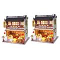 ibasenice 2 Pcs Diy Cottage Role Pretend Playset Toys Diy Toy House Mini House Model Mini Village Houses Handmade Miniature House Crafts Glass House Chinoiserie Decor Paper Baby Assembled