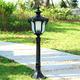 Mengjay Classic Street Light, Black Floor lamp, Rural Style Rural Residential 1 x E27, Ideal Choice for Gardens and terraces, Outdoor Lighting (B)