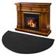 Fireproof Fireplace Mat, 60'' x 32'' Upgraded 4-Layer Thickened Fire Resistant Mat, Half Round Silicone and Fiberglass Fire Retardant Hearth Pad Protect Floor from Sparks Embers