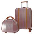 World Traveler Classique Hardside 2-PC Carry-On Spinner Luggage Set, Rose Gold