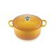 Le Creuset Signature Enamelled Cast Iron Round Casserole Dish with Lid, 28 cm, 6.7 litres, Nectar, 21177286724430