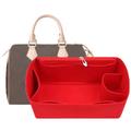 Purse Inserts ​for Lv Speedy 30 Organizer Insert , for monogram bag, HandBag protective insert ​Tote Bag and hand bag protector, organizer insert 1083red-L