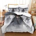 unesun Johnny Depp Duvet Cover Set Kids Adults Bedroom 3D De Sign Duvet 3 Piece Set Zipper Design Soft Microfiber Breathable Bed Set Duvet with Pillow Cases Double（200x200cm）