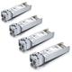 4PCS 10G Single Mode SFP+ LC Module, 10GBase-LR Fiber Transceiver for Cisco SFP-10G-LR, Meraki MA-SFP-10GB-LR, Ubiquiti UniFi UF-SM-10G, Mikrotik, and More (SMF,1310nm,10km,DDM)