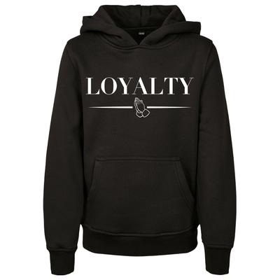 Kapuzensweatshirt MISTERTEE "MisterTee Herren Kids Loyalty Hoody", Jungen, Gr. 110/116, schwarz, 65% Baumwolle, 35% Polyester, unifarben, Langarm, Sweatshirts Image