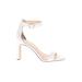 Vince Camuto Heels: White Print Shoes - Women's Size 10 - Open Toe
