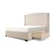 Canora Grey Riffat Storage Platform Bed Upholstered/Metal/Polyester in White | California King | Wayfair F9073106DEC7436ABEC4529F87376442