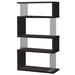 Coaster Home Furnishings Stamatina Geometric Bookcase Wood in Black/Brown | 63 H x 35.5 W x 15.5 D in | Wayfair CH-800340