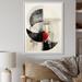 Ivy Bronx Helaina Asian Art Seashell Sumi VIII Framed On Canvas Print Metal in Black/Gray/Red | 40 H x 30 W x 1.5 D in | Wayfair