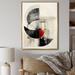 Ivy Bronx Helaina Asian Art Seashell Sumi VIII Framed On Canvas Print Metal in Black/Gray/Red | 40 H x 30 W x 1.5 D in | Wayfair