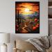 Red Barrel Studio® Krisily Yellow Green Cactus Desert Sunset Saguaro - Print on Canvas Metal in Brown/Green/Orange | 40 H x 30 W x 1.5 D in | Wayfair