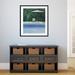 Red Barrel Studio® Poolside By Lincoln Seligman Wood Framed Wall Art Print Paper in Blue/Green | 33 H x 30 W x 1 D in | Wayfair